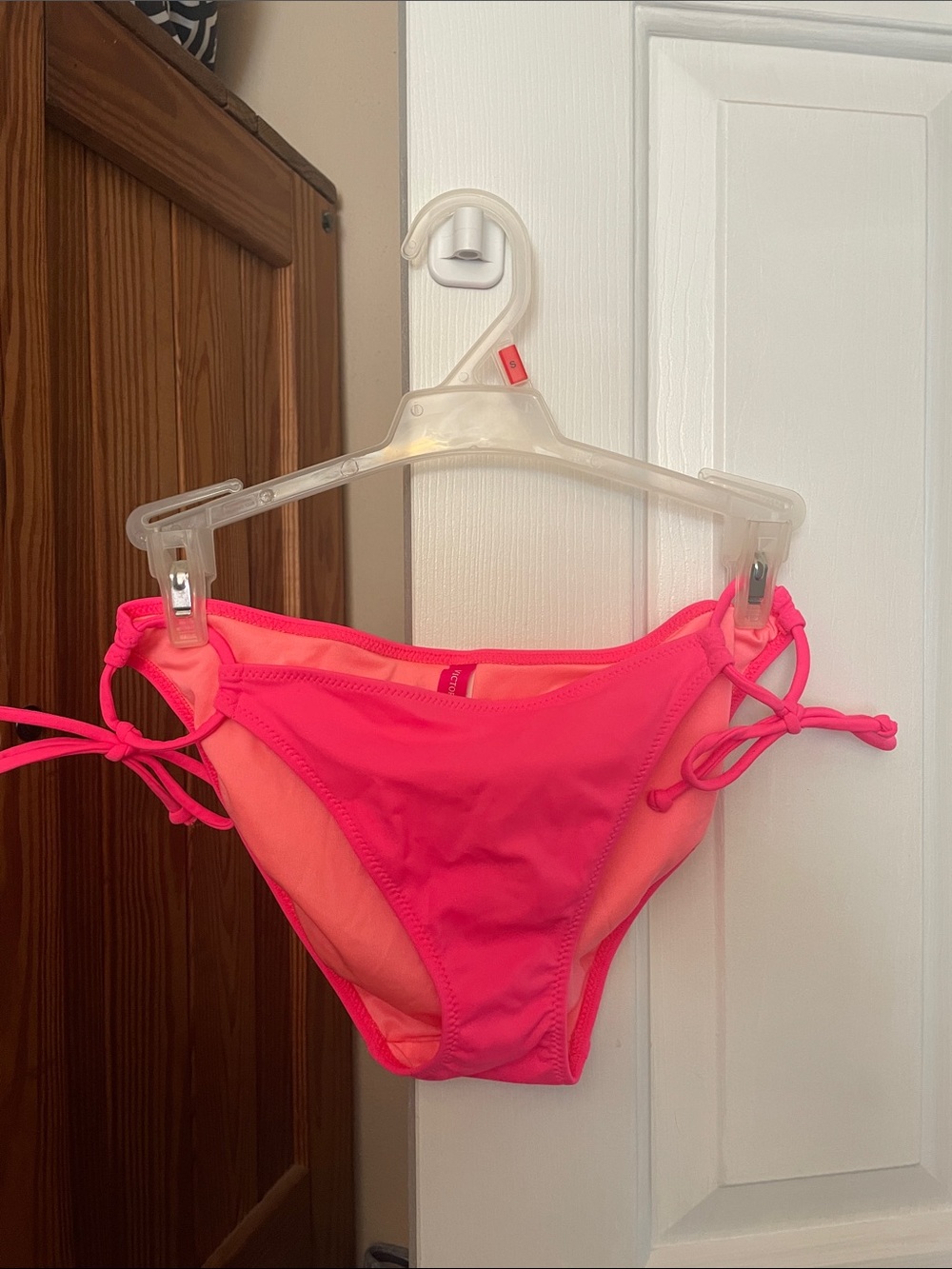 Victoria’s Secret Neon Pink Tie-Side Bikini Bottoms